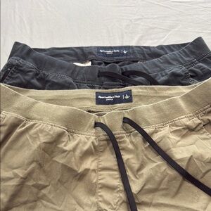 Abercrombie & Fitch Men's Shorts - Black and Tan